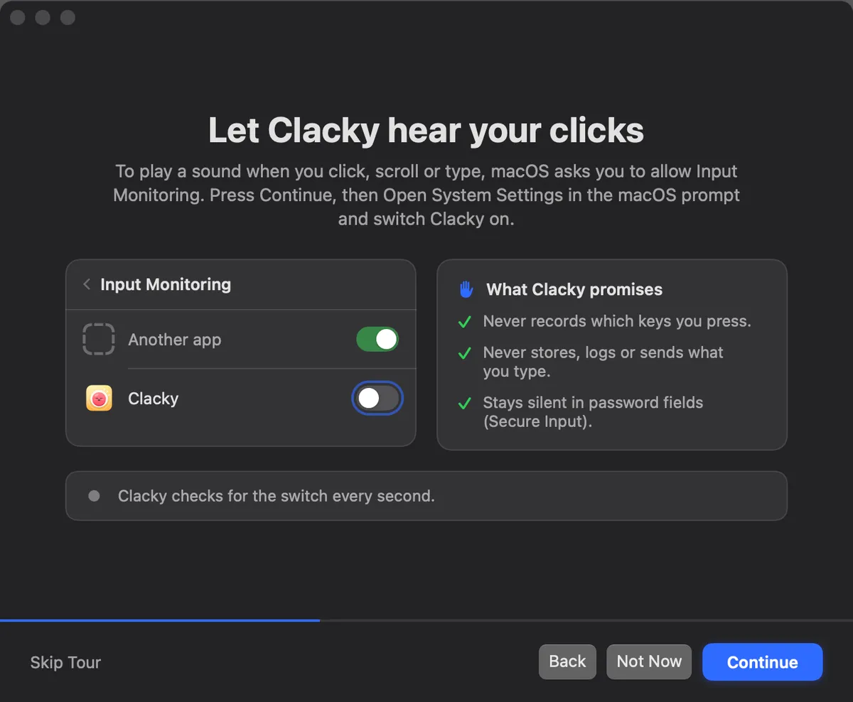 Privacy in Clacky